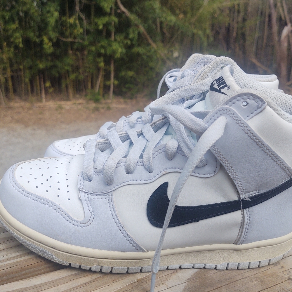 Nike Dunk High Football Grey Black Size 6.5y - Picture 2 of 12